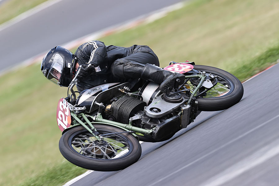 Sam Bennett's Norton International leant over at Brands Hatch