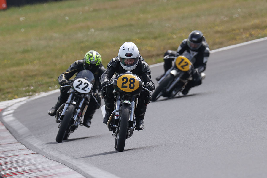 Calum Lockie leads Tony Perkin and Stevan Radakovic at Brands Hatch